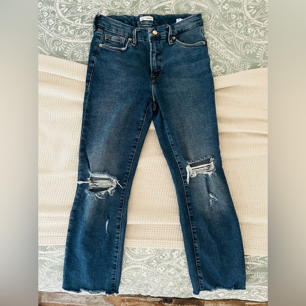 Good American Ankle Cropped Jeans